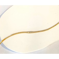 Βραχιόλι Σε Κίτρινο Χρυσό 14Κ - Με ζιργκόν (μέρος σετ) (BR130)